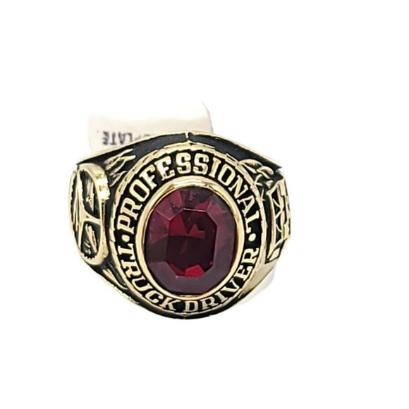 Espo Other - Professional Truck Driver Red Rhinestone 14kt Gold